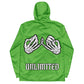 UNLIMITED Skeleton hands no evil green Men’s windbreaker